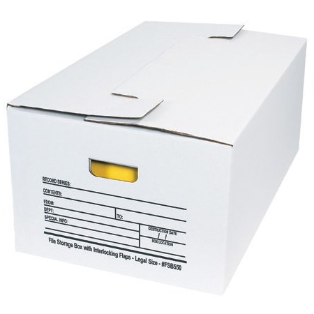 Bsc Preferred 24 x 15 x 10'' Interlocking Flap File Storage Boxes, 12PK FSB550
